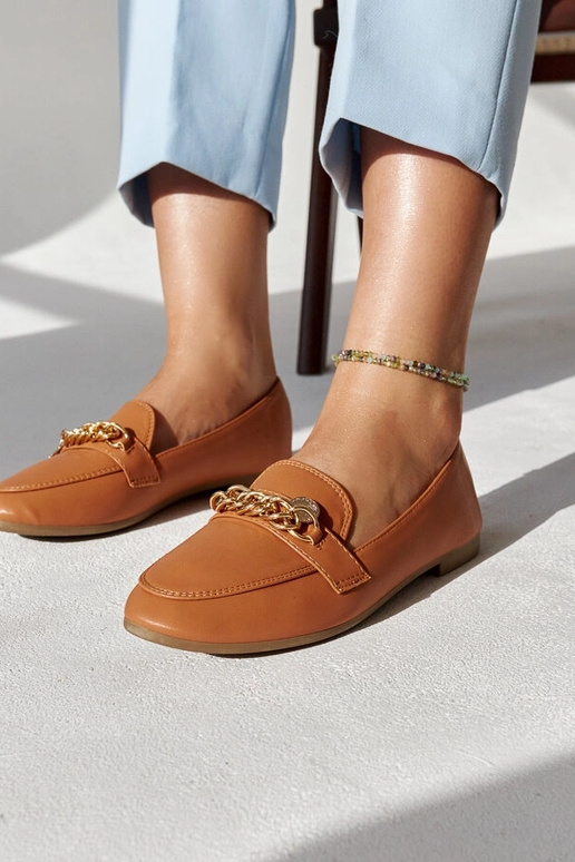 Scaletta Kettenloafer Warmes Braun