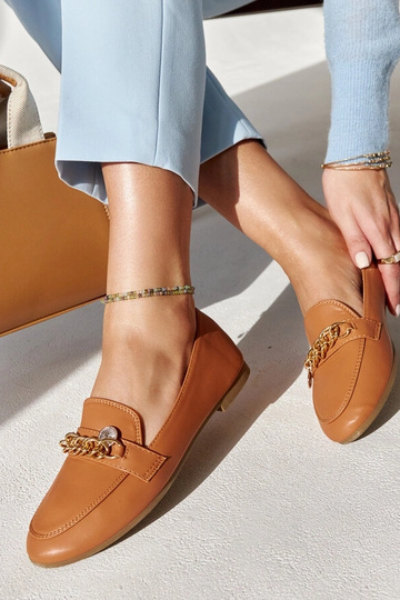 Scaletta Kettenloafer Warmes Braun 2
