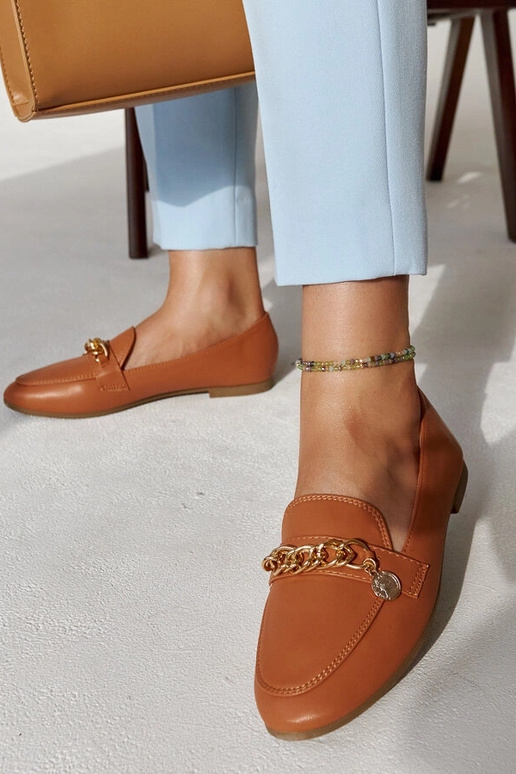 Scaletta Kettenloafer Warmes Braun