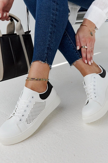 Weiße durchbrochene Sneakers Semhar 2