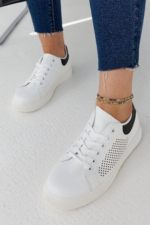 Weiße durchbrochene Sneakers Semhar