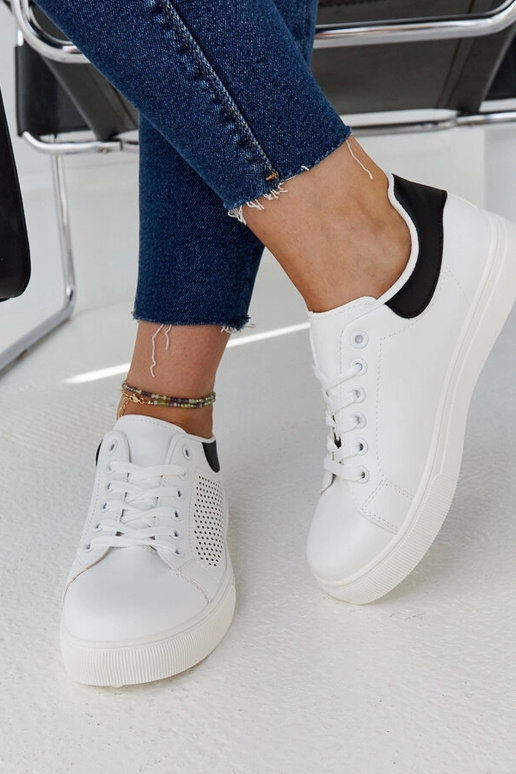 Weiße durchbrochene Sneakers Semhar