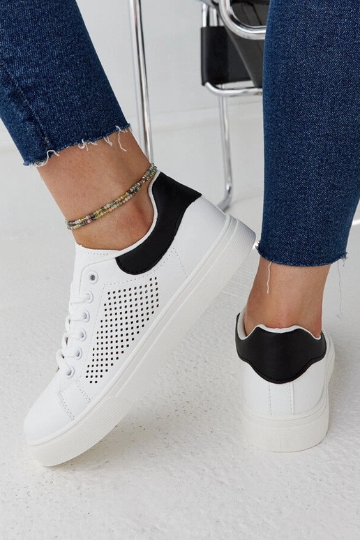 Weiße durchbrochene Sneakers Semhar