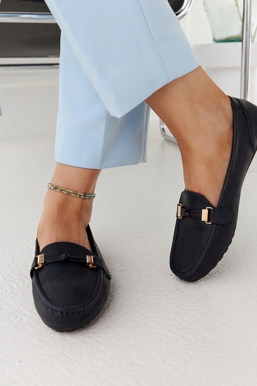 Marineblaue Scafati-Loafer mit mattem...