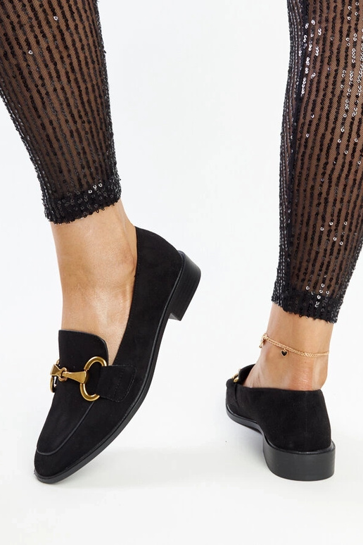 Schwarze Loafer mit Gibarti-Schnalle