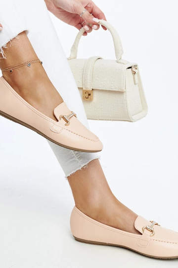 Beige Loafer mit dekorativer Schnalle Paddy 2