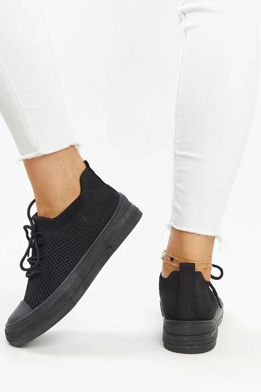 Schwarze leichte Sport-Sneaker von...