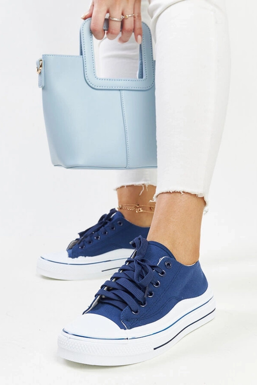 Dunkelblaue Plateau-Sneaker Anbarin