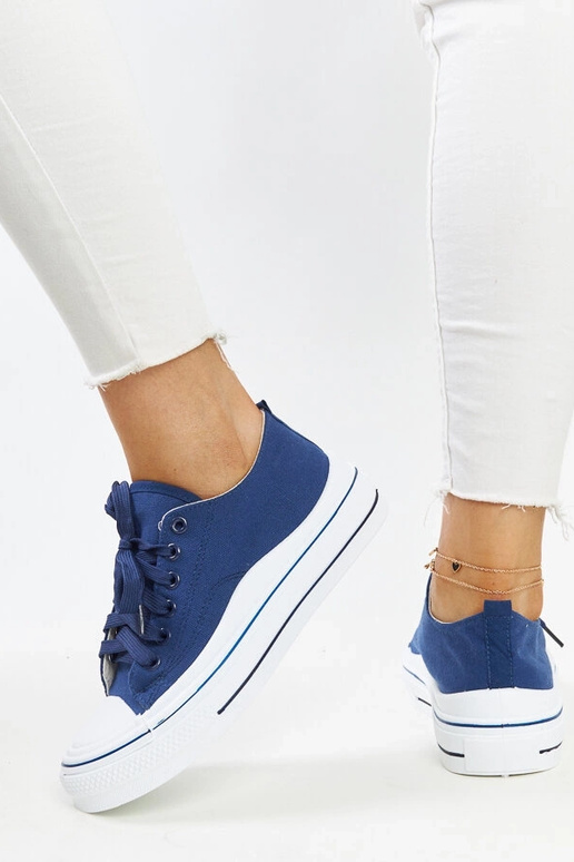 Dunkelblaue Plateau-Sneaker Anbarin