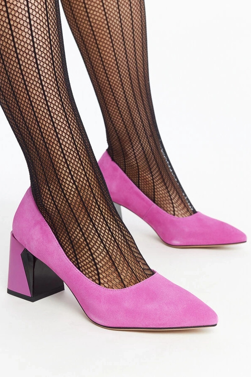 Vinceza Dunkelrosa Lederpumps mit Absatz Vinceza Dunkelrosa Lederpumps mit Absatz