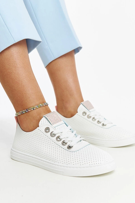 Weiße Anbarin-Sneaker aus Ökoleder