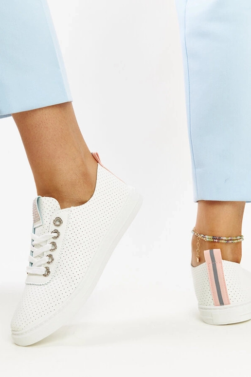 Weiße Anbarin-Sneaker aus Ökoleder