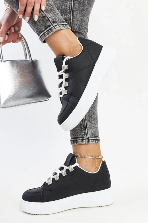 Schwarze Sneaker mit dicker Sohle Walida Schwarze Sneaker mit dicker Sohle Walida