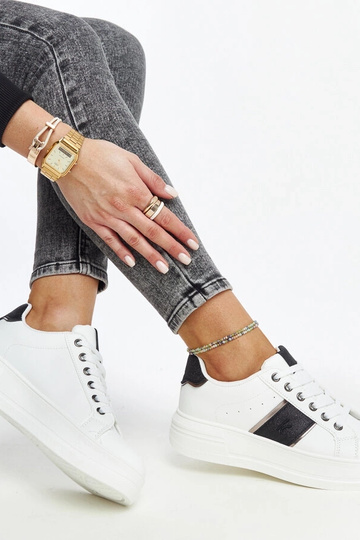 Schwarz-weiße Sneakers mit... 2