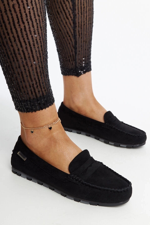 Schwarze Wildleder-Mokassins Nafisah Schwarze Wildleder-Mokassins Nafisah