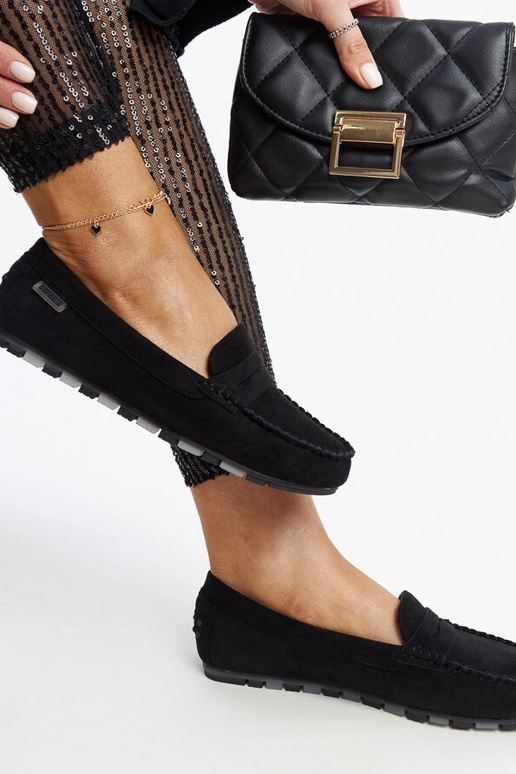 Schwarze Wildleder-Mokassins Nafisah Schwarze Wildleder-Mokassins Nafisah