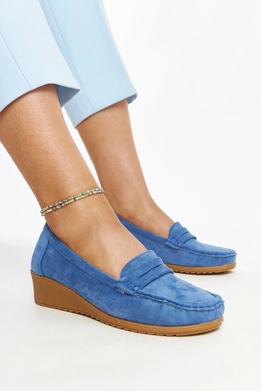 Sakena – Blaue Loafer aus Wildleder... Sakena – Blaue Loafer aus Wildleder...