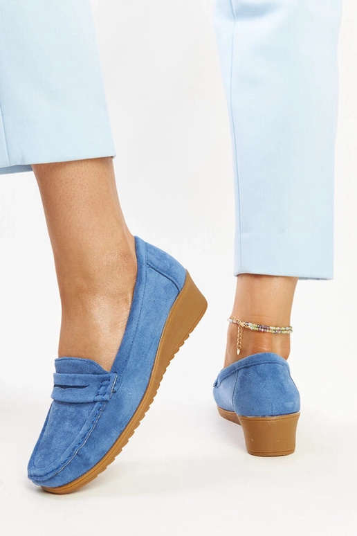 Sakena – Blaue Loafer aus Wildleder... Sakena – Blaue Loafer aus Wildleder...