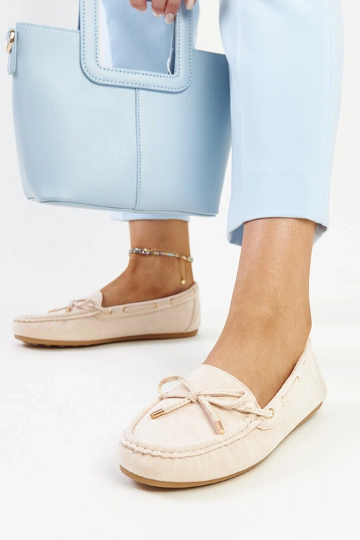 Aneesa hellbeige Wildleder-Loafer Aneesa hellbeige Wildleder-Loafer