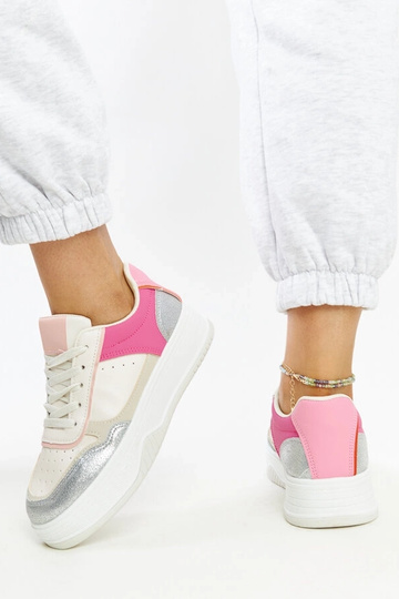 Weiße und rosa Sneaker mit... 2