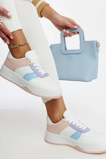 Weiße und rosa Sneaker mit... 2