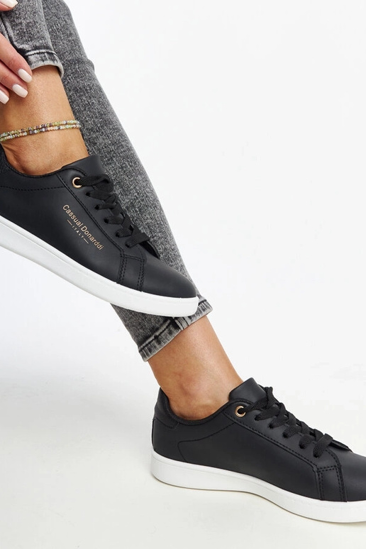 Schwarze Furat-Sneakers aus Ökoleder