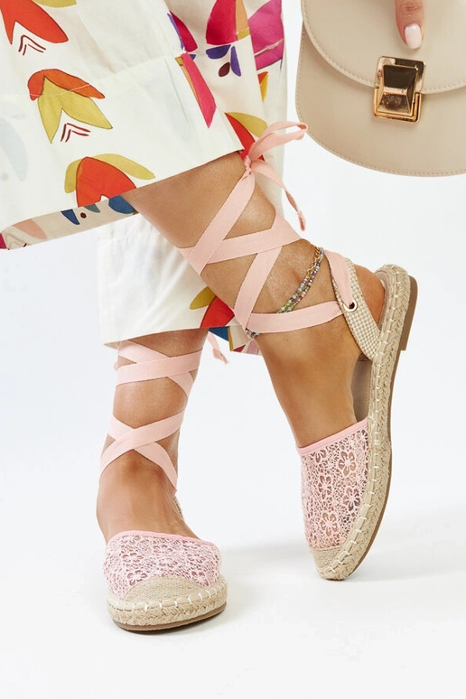 Teha – Rosa Espadrilles mit offener...