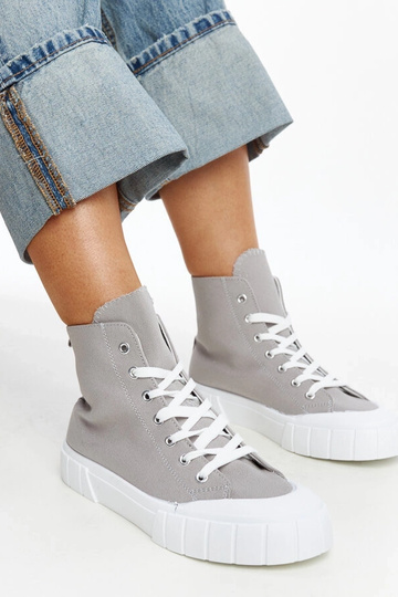 Graue hohe Turnschuhe Vinka
