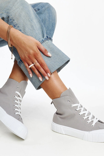 Graue hohe Turnschuhe Vinka 2