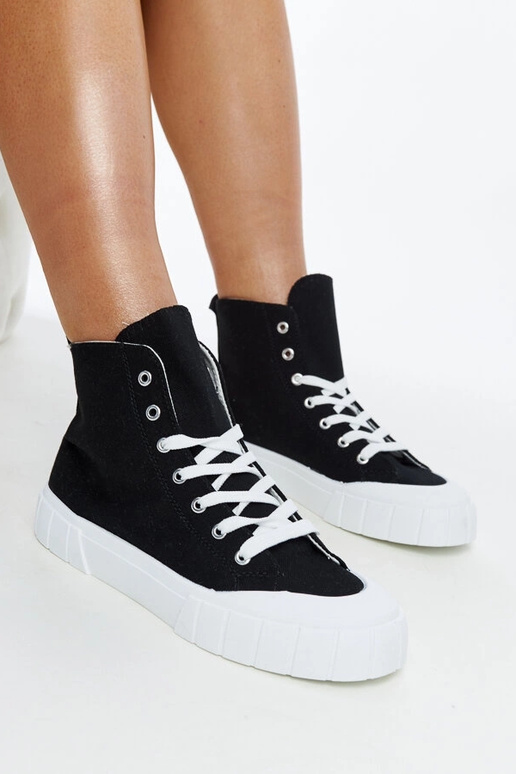 Schwarze High-Top-Sneakers Vinka