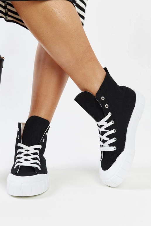 Schwarze High-Top-Sneakers Vinka