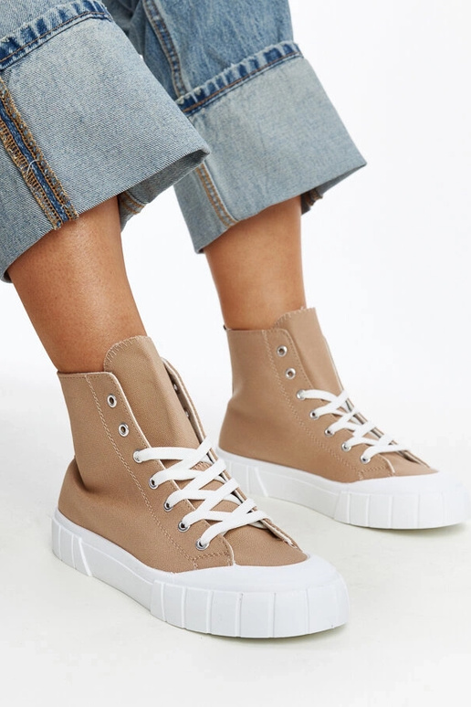 Braune High-Top-Sneakers Vinka