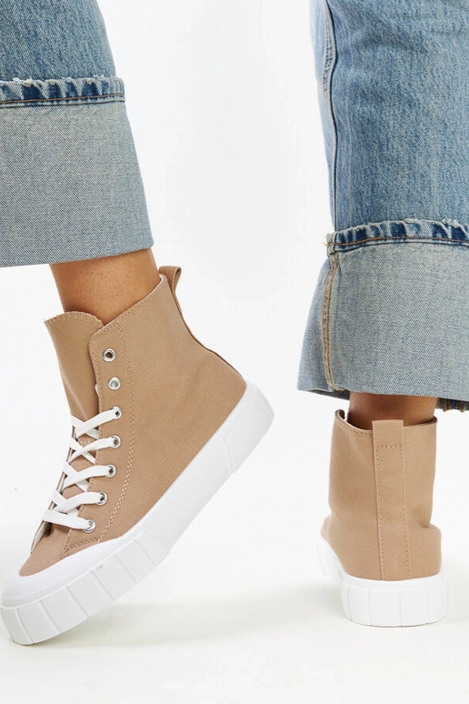 Braune High-Top-Sneakers Vinka