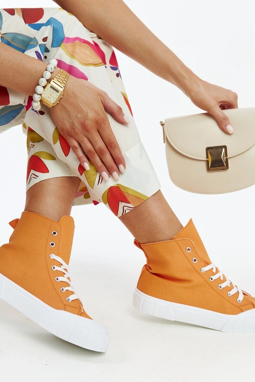 Orangefarbene High-Top-Sneakers „Vinka“