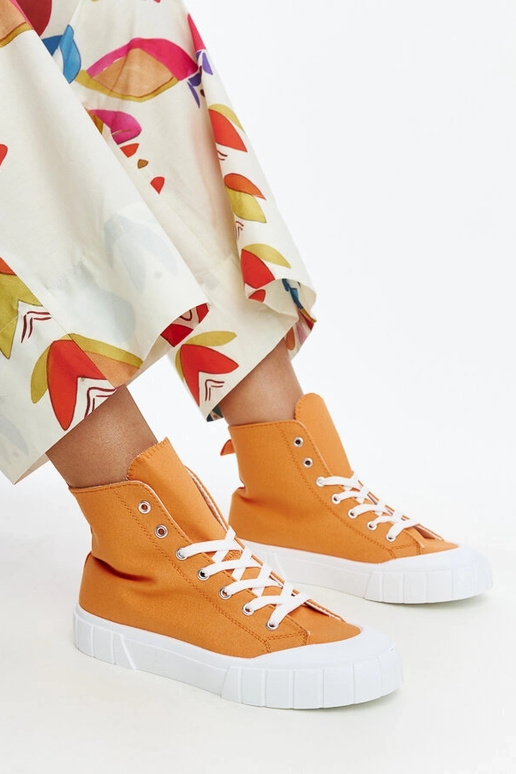 Orangefarbene High-Top-Sneakers „Vinka“
