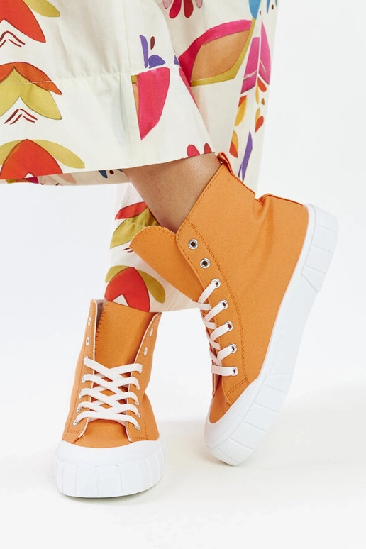 Orangefarbene High-Top-Sneakers „Vinka“