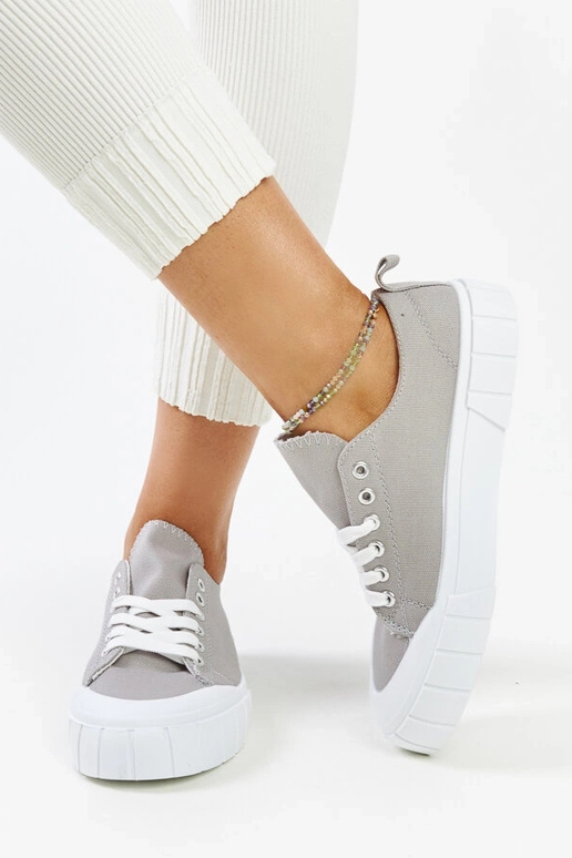 Eduards graue Stoff-Sneakers