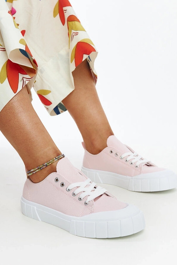 Eduards rosa Stoff-Sneakers