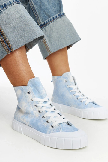Blaue High-Top-Sneakers aus...