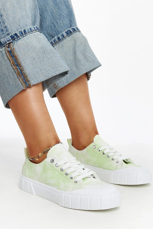 Hellgrüne Stoff-Sneaker von Jerina