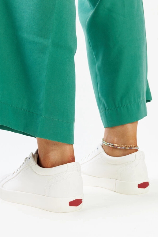 Weiße Damen-Sneaker aus Ökoleder...