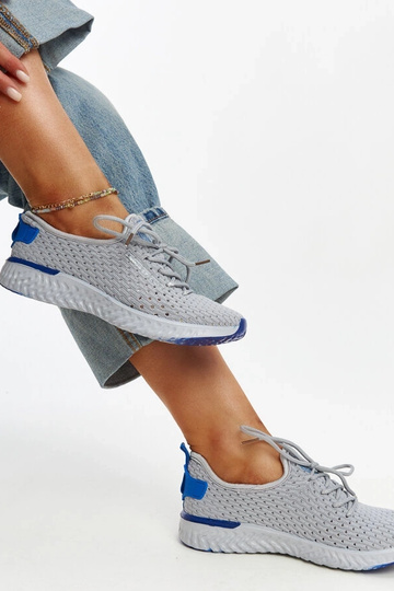 Graue Stoff-Sneaker für...