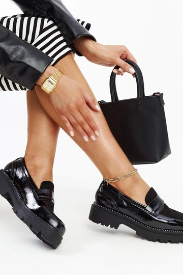 Schwarze Lackschuhe mit Kirsi-Innensohle 2