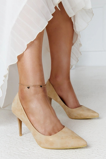 Goldene metallische Pumps...