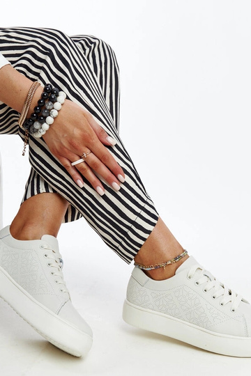 Beige Leder-Sneaker Sireen