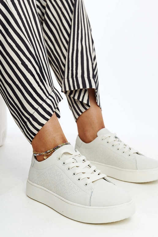 Beige Leder-Sneaker Sireen