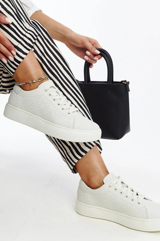 Beige Leder-Sneaker Sireen