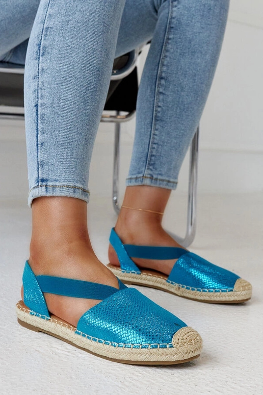 Tharns blaue Slingback-Espadrilles