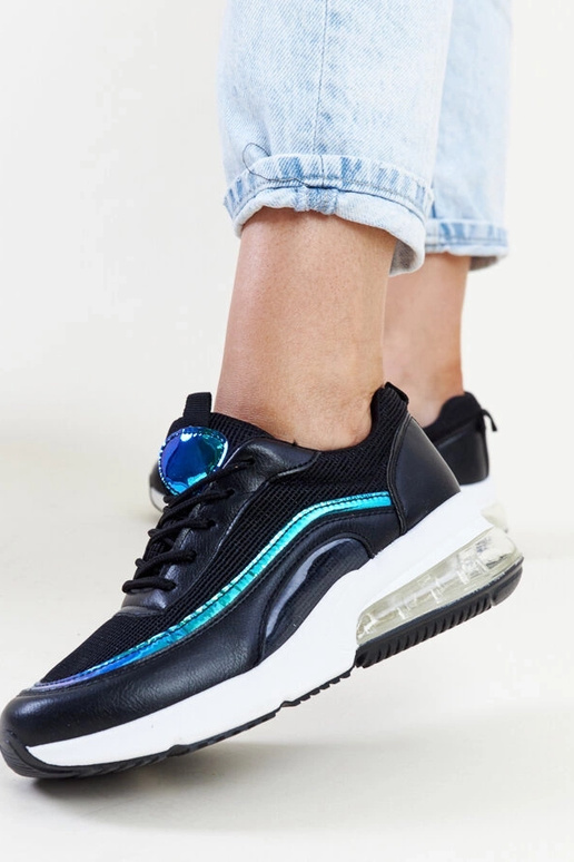 Schwarze Sneakers mit Jelka-Hologramm