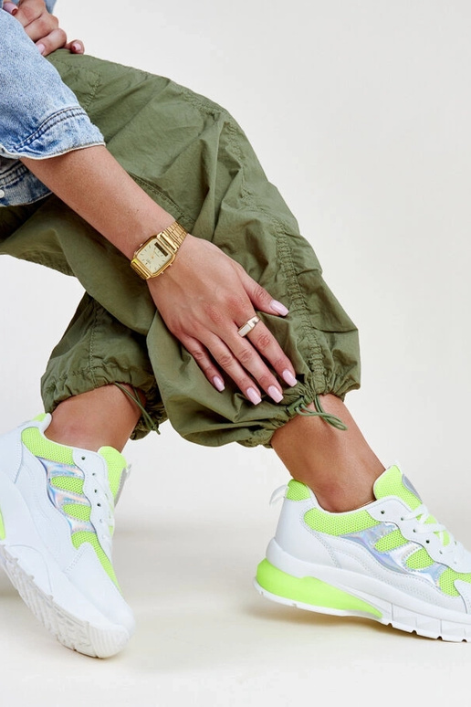 Matea – Weiße und gelbe Sneakers mit... Matea – Weiße und gelbe Sneakers mit...